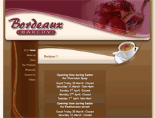 Tablet Screenshot of bordeauxbakery.co.nz